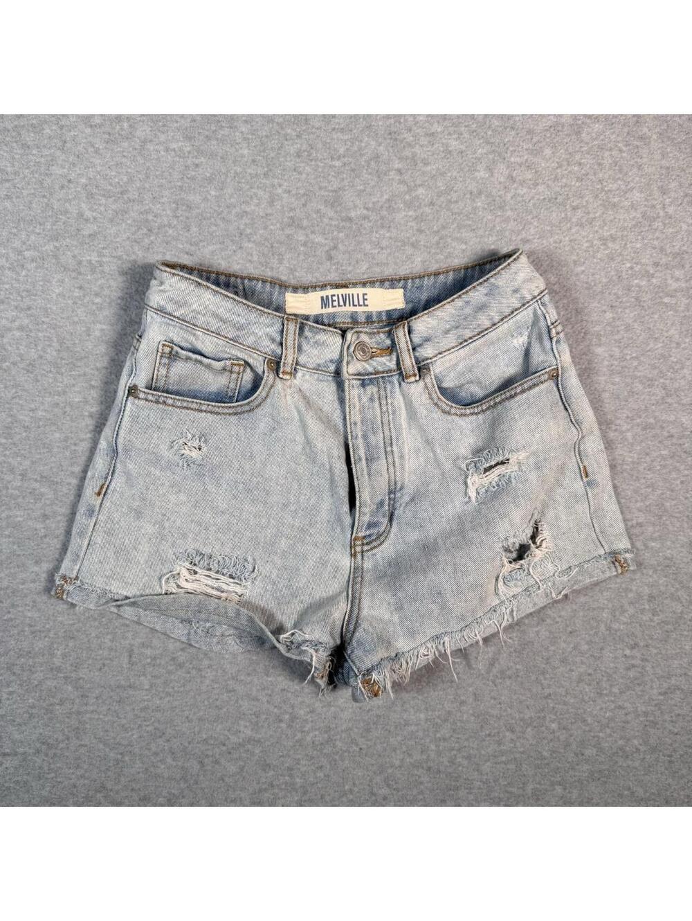 Brandy Melville Mid rise mini jorts with distressed details